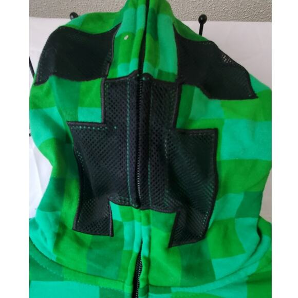 NEW with TAGS - Hooded Sweatshirt Minecraft Creeper Zip UP hood - Small - Picture 7 of 9